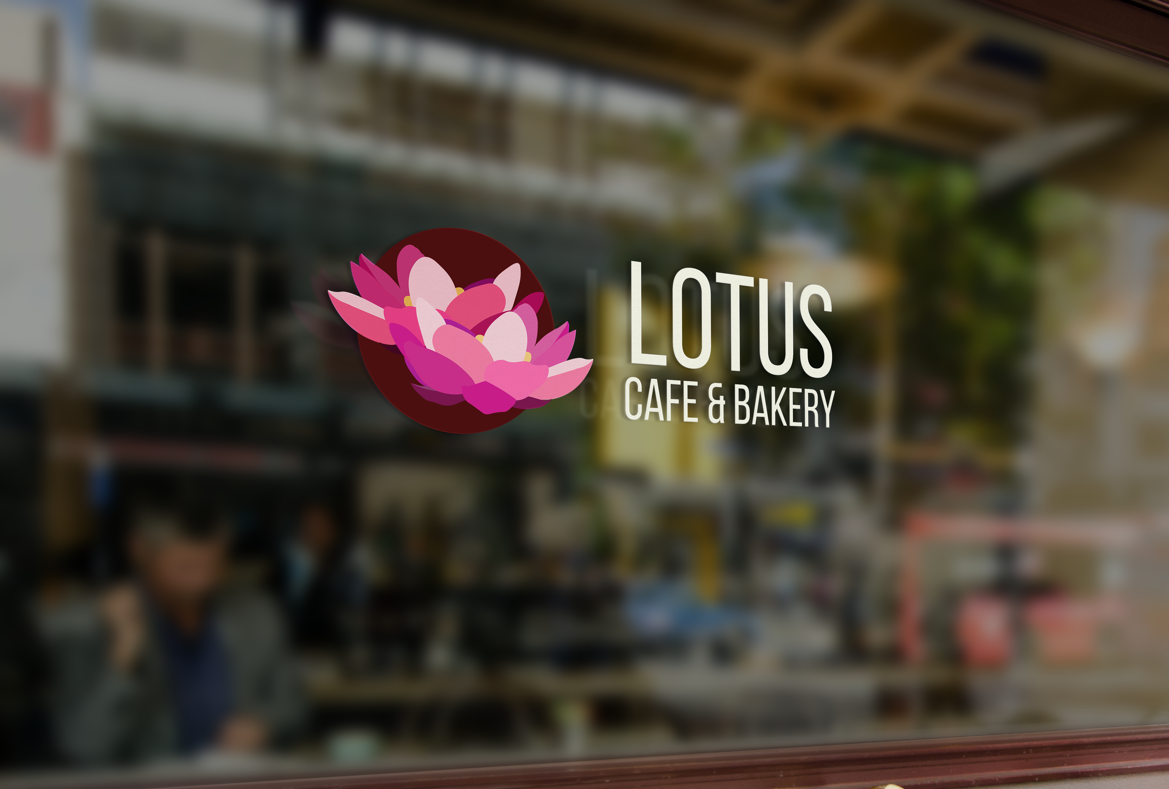 lotus cafe and bakery window sign redo